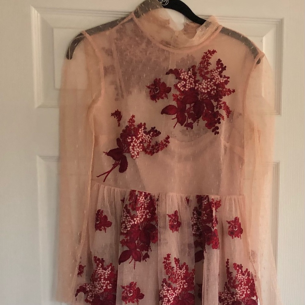 Valentino red tulle dress